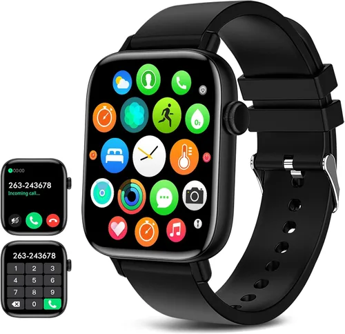 Vista 8 de PJYUBVOR Reloj Inteligente para Hombres y Mujeres (Contestar/Hacer Llamadas), Rastreador de Fitness de 2.0" con Más de 100 Modos Deportivos, Monitor