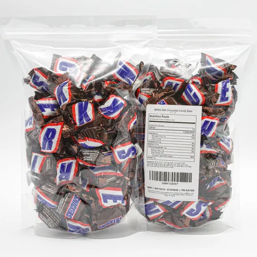 Vista 7 de MINIS - Barras de chocolate con leche de 2 libras, paquete antiderretimiento, envueltas individualmente (110 piezas), bolsa a granel, práctico