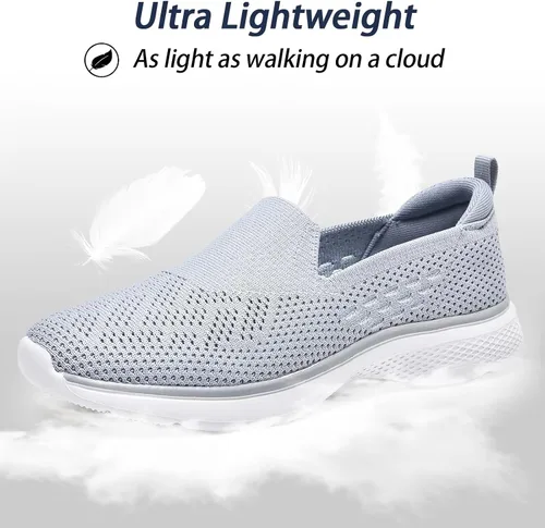 Vista 4 de Zuwoigo Zapatos deportivos casuales para mujer para caminar y correr, transpirables, para entrenamiento, gimnasio, trabajo