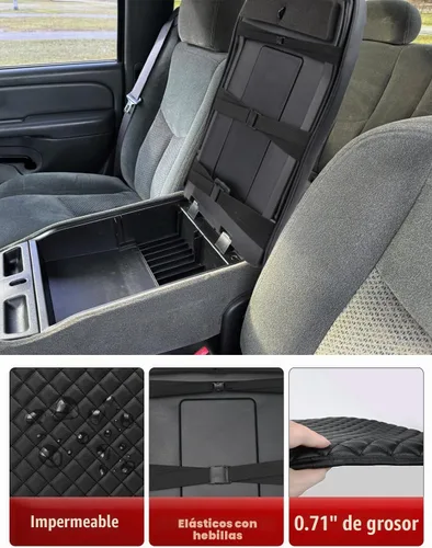 Vista 5 de KBH Funda para reposabrazos de consola central para Chevy Silverado y GMC Sierra 1999-2007, Avalanche & Suburban y Tahoe 2002-2006, asiento de negro