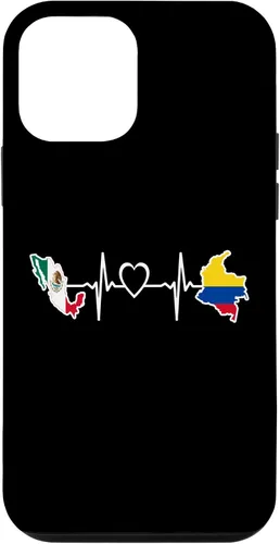 Vista 16 de iPhone 16 Bandera de Colombia Mexicana - Funda de latidos del corazón de Colombia Mexicana