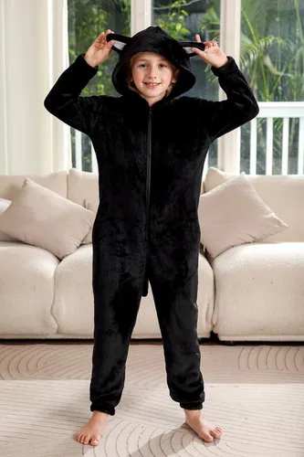 Vista 3 de BesserBay Mono unisex de una pieza con capucha para niños de 4 a 14 años