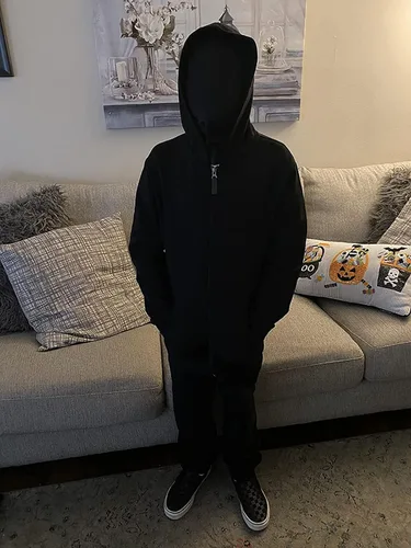 Vista 5 de 2 máscaras de cara completa máscaras de segunda piel BW capucha de licra para Halloween para tela unisex