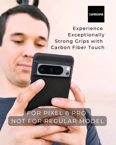 Vista 6 de Thinborne - Funda superfina para Google Pixel 8 Pro, fibra de aramida 600D más fina, se siente como si no hubiera funda, estilo minimalista