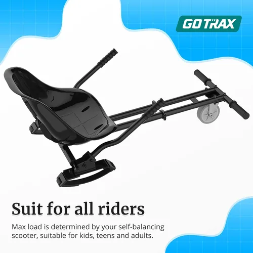 Vista 5 de Gotrax Hoverboard - Accesorio de asiento de kart para patineta de equilibrio automático de 6.5", 8", 8.5", 10", longitud del marco ajustable