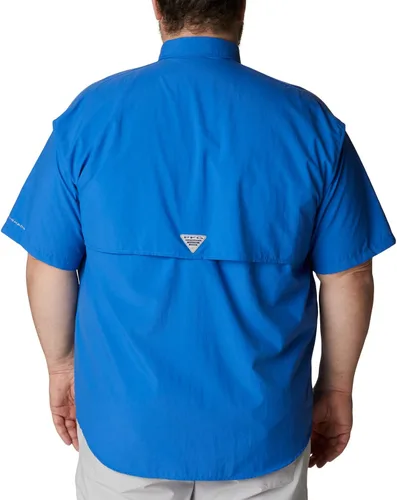 Vista 7 de Columbia - Camisa de pesca Bahama II, línea PFG, con factor de protección ultravioleta (FPU) 30, de manga corta, para hombre. azul (Vivid Blue)