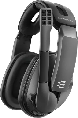 Vista 4 de Sennheiser GSP 370 - Auriculares inalámbricos para juegos sobre la oreja, Bluetooth de baja latencia, micrófono con cancelación de ruido, giro