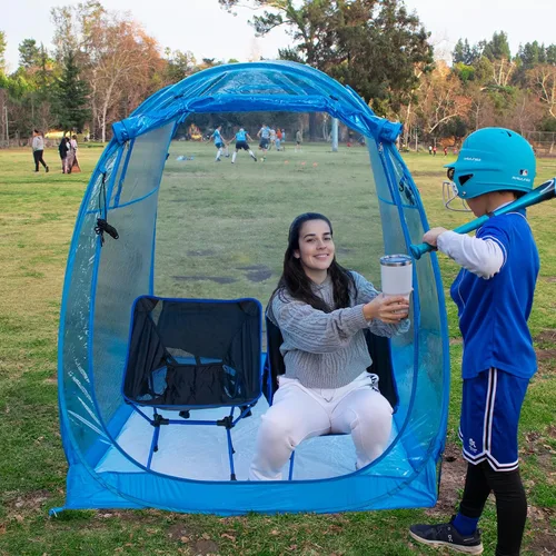 Vista 10 de All Weather Proof Pod Sports Tent,Outdoor Weather Tent Sports Pod Pop Up Shelter with Sealed Floor,Clear Tent for Sport Event,Camping,Fishing 8