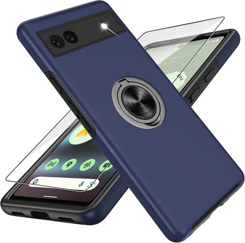 Vista 10 de Gritup Funda para Pixel 6A, funda para Google Pixel 6A con protector de pantalla HD, a prueba de golpes, funda para teléfono Google Pixel 6A