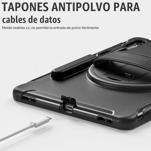 Vista 8 de Junfire Funda para Galaxy Tab S10 Lite/S10 FE/S9 FE 10.9 pulgadas, color Negro