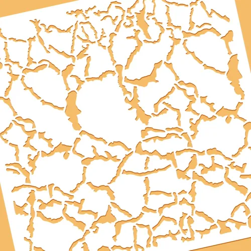 Vista 4 de BENECREAT Plantillas de dibujo de grietas, plantillas de pintura de textura irregular de grietas de 12 x 12 pulgadas para hacer tarjetas de álbumes