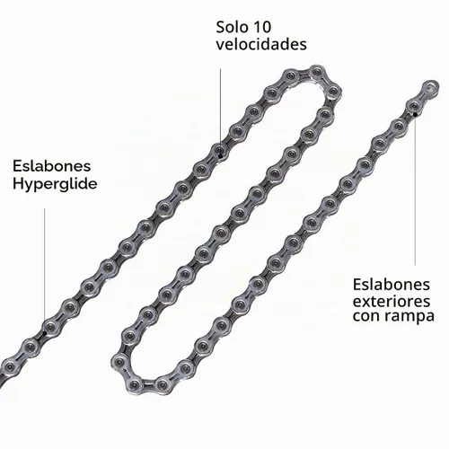 Vista 3 de Shimano Ultegra CN-6701 cadena Cadenas de bicicleta