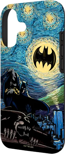 Vista 2 de DC Comics Batman Starry Night Style Painting Case para iPhone 17