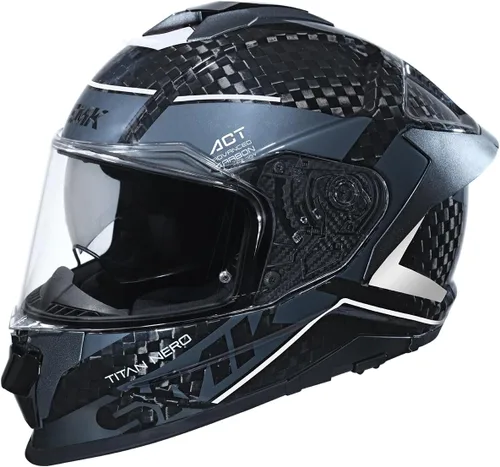 Vista 6 de SMK Helmets Titan Carbon Full Face Motorcycle Helmet