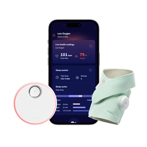 Vista 12 de Owlet Dream Sock - Monitor inteligente para bebés, monitor de SpO2 para bebés rastrea la frecuencia cardíaca y el oxígeno. Los padres reciben