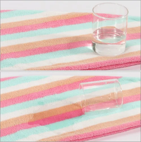 Vista 5 de AuroTrends Paquete de 2 toallas de microfibra para el cabello, para mujeres/niños, toalla de microfibra suave súper absorbente para el cabello