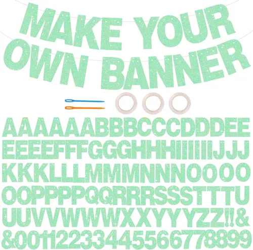 Vista 68 de 116 piezas de letras de la A a la Z DIY Banner personalizado Colorido