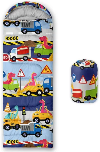 Vista 54 de QOOMO Axolotl - Lindos sacos de dormir para campamento, 3 estaciones, clima cálido y fresco, ligeros, impermeables, para adultos y niños, viajes