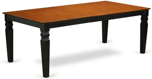 Vista 3 de Atlin Designs Juego de comedor de 7 piezas con mesa rectangular en color negro