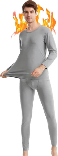 Vista 10 de Conjunto de ropa interior térmica para hombre, ropa interior larga para hombre, capa base, parte superior e inferior, ultra suave, regalos para Negro