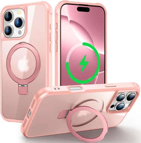 Vista 29 de CHAOFEnG Funda magnética compatible con iPhone 11 con soporte, prueba de caídas de grado militar, compatible con imán, anillo translúcido, parte