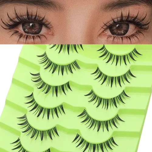 Vista 27 de Pestañas postizas de visón 3D, pestañas postizas naturales y finas, 0.59 pulgadas, pestañas largas y esponjosas, herramientas de maquillaje de ojos