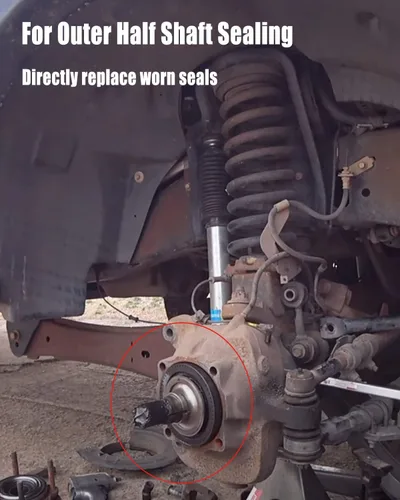 Vista 2 de Kit de juntas de nudillos de vacío de eje delantero de carreras y tubo exterior con junta tórica de buje para Ford Super Duty F250 F350 F450 F550
