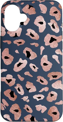 Vista 23 de Rose Leopard Print Blue Cheetah Jaguar Pattern Case for iPhone 17