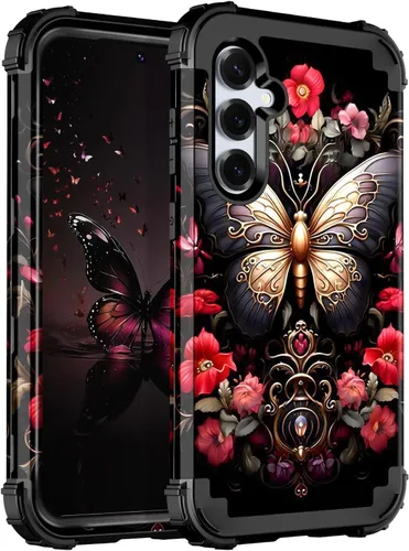 Vista 43 de Miqala Funda para Galaxy S24 5G, brilla en la oscuridad, tres capas, resistente, a prueba de golpes, protección completa, parachoques de plástico