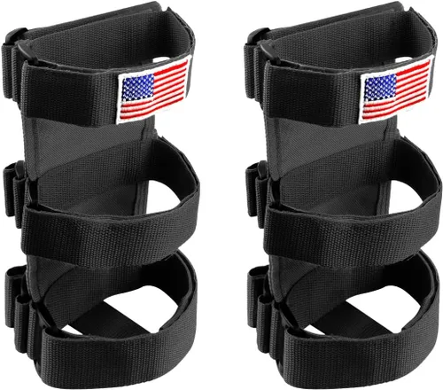 Vista 10 de Soporte para extintor de barra enrollable Ohleats, correa ajustable para extintor de incendios con patrón de bandera americana, accesorios
