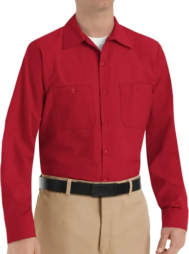 Vista 9 de Red Kap Camisa de trabajo industrial de manga larga para hombre Caqui