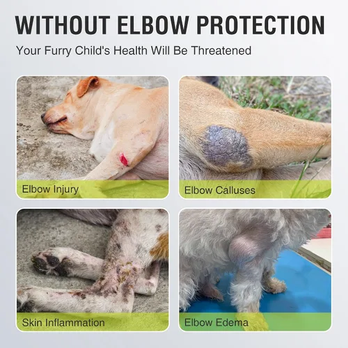 Vista 2 de Codera para perros pequeños, soporte de codo de doble pierna para callos, úlceras por presión y recuperación, diseño suave y transpirable