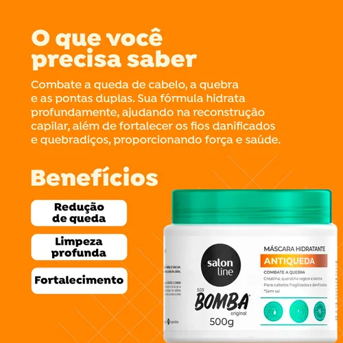 Vista 2 de Salon Line S.O.S Bomba Antiqueda Salon Line Máscara Capilar Control de Pérdida de Cabello 17.6 oz (500 g)