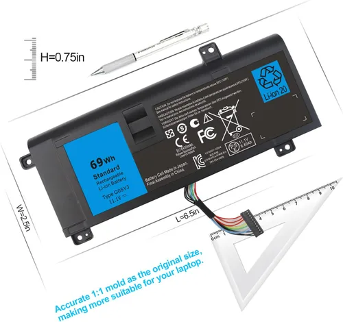 Vista 4 de G05YJ - Batería de PC para juegos Dell Alienware 14 M14x R3 R4 A14 ALW14D ALW14D-5528 ALW14D-1528 ALW14D-1728 ALW14D-4728 ALW14D-4828 ALW14D-5828