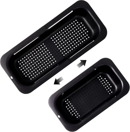 Vista 9 de Coladores y coladores plegables para fregadero y coladores de rejilla sobre el fregadero Colador plegable Colador extendible de plástico para frutas