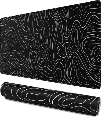 Vista 10 de Alfombrilla de mouse grande extendida para juegos XXL Almohadilla de Negro blanco