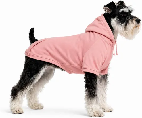 Vista 43 de Lovelonglong Sudadera básica con capucha para perros, 100% algodón, se adapta a perros pequeños, medianos y grandes, color negro, XS