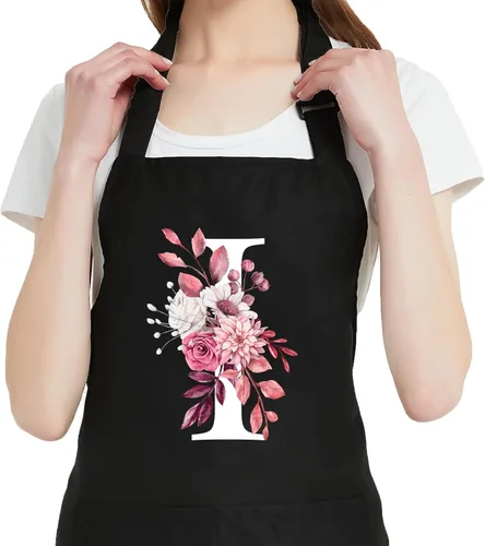 Vista 14 de Delantales Personalizados para Mujeres con Bolsillos, Lindos Delantales para Mujeres Chef de Repostería, Regalos de Cocina para el Cumpleaños de Mamá