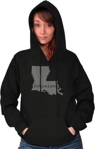 Vista 5 de Classic Teaze Home State Pride Louisiana Shape Sudadera con capucha Mujeres Hombres