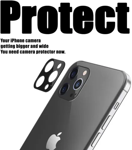 Vista 3 de DOME GLASS EZ - Protector de cámara para iPhone 12 Pro (6.1 pulgadas) de Whitestone [instalación con un toque] protector de lente de cámara