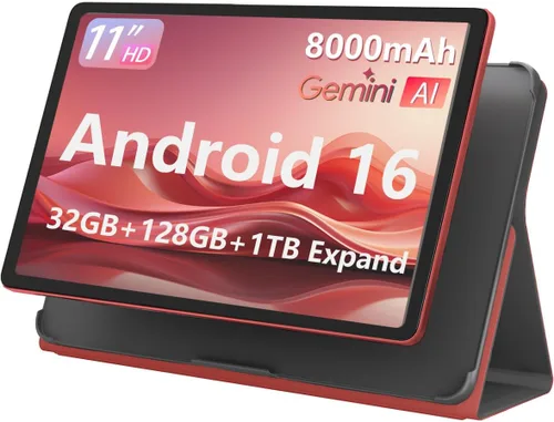 Vista 9 de Tablet Android 16 de 11 pulgadas, 32 GB de RAM + 128 GB de ROM