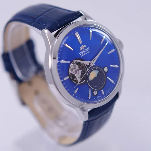 Vista 3 de Orient Bambino - Reloj automático con esfera azul para hombre RA-AS0103A10B
