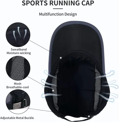 Vista 72 de Gorra deportiva de malla ligera de secado rápido para hombres y mujeres