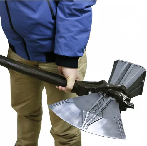 Vista 4 de Gmasking 2019 - Martillo de metal para cosplay de mitología nórdica base de soporte