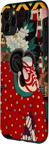 Vista 2 de Funda para iPhone 11 Pro Max Fierce Samurai japonés Kabuki Woodblock