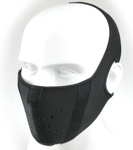 Vista 8 de Disfraz de Halloween Cosplay BB Gun Evil Demon Monster Kabuki Samurai Hannya Oni Half Cover Airsoft y máscara de utilería