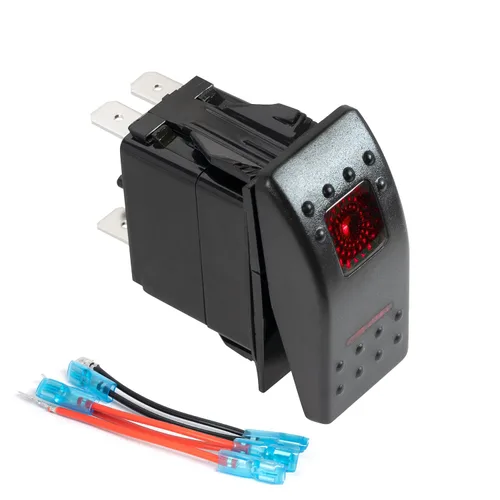 Vista 12 de FXC Interruptor basculante momentáneo (Encendido)/Apagado de 5 pines con luz LED azul láser 20 A/12 V 10 A/24 V con juego de cables de puente