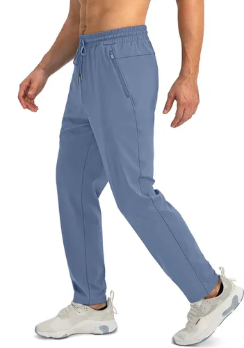 Vista 2 de G Gradual Pantalones deportivos para hombre con bolsillos con cremallera, pantalones deportivos cónicos para entrenamiento, correr, correr