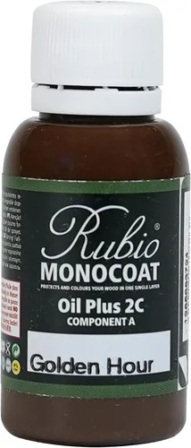 Vista 151 de Rubio Monocoat Muestra de Tinte y Acabado para Madera - Niebla 5% Aceite Plus Parte A Aceite de linaza para madera de secado rápido y ecológico