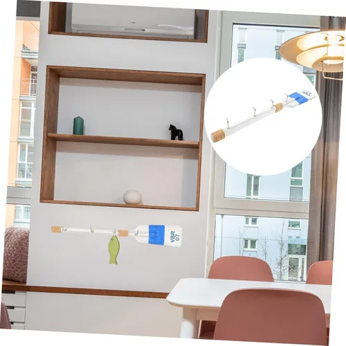 Vista 5 de Gancho de madera para ropa de paleta de 15.7 pulgadas, colgador de pared para chaquetas, sombreros, bufandas, gancho decorativo para pasillo